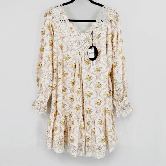 ByTiMo Floral Long Sleeve Shift Minidress - Picture 6 of 7
